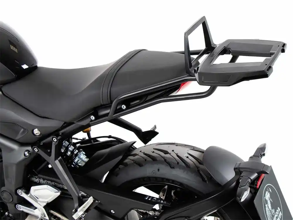 Support de topcase Alurack noir pour Triumph Trident 660 (21-) Hepco & Becker Retour Gratuit