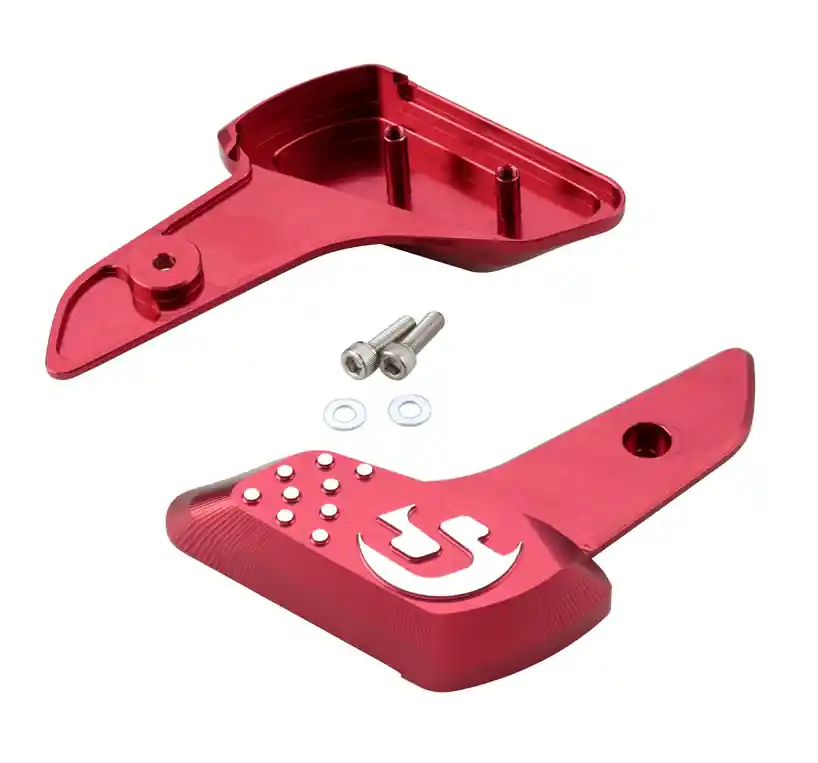 Repose-pieds droit et gauche pour Vespa Primavera /Sprint 50-150ccm 2T/4T AC, rouge Certifié
