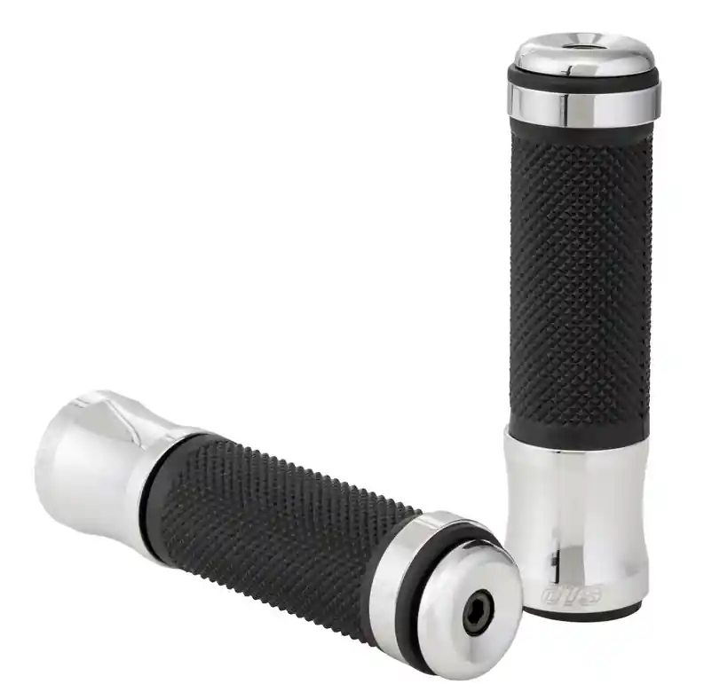 Poignées Ø 24/24 mm, L 125 mm pour Vespa PX 125-200ccm, noir/chrome Populaire