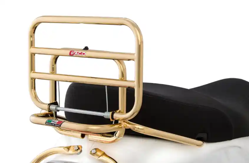 Acheter Direct Porte-bagages arrière pour Vespa LX/LXV 50-150ccm, pliable, or