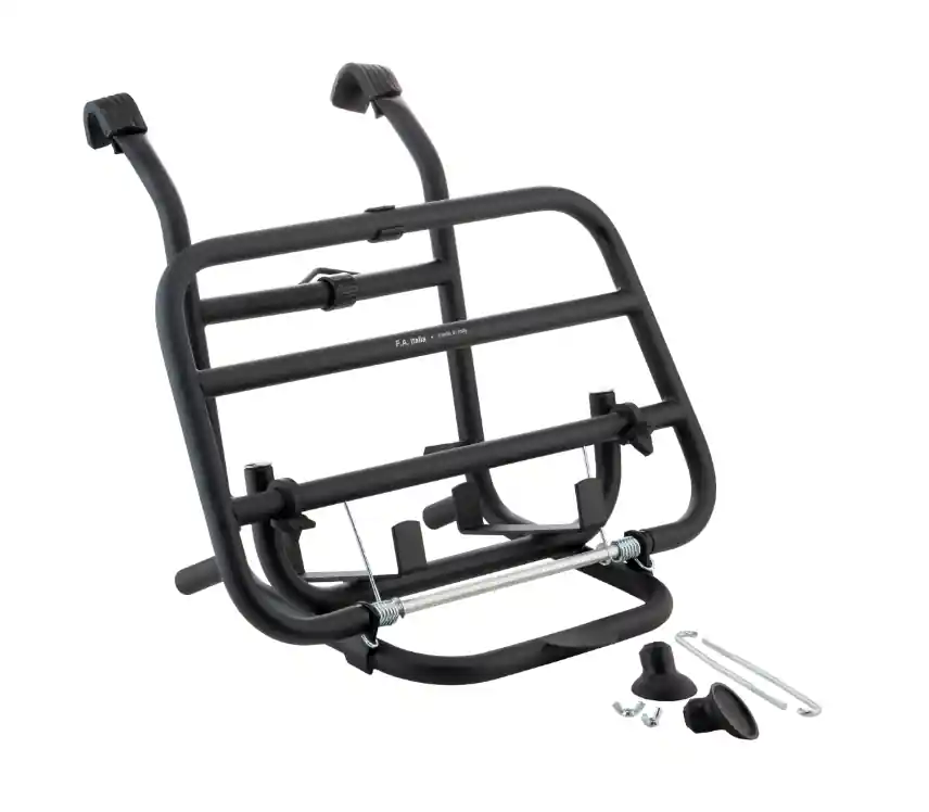 Meilleure Vente Porte-bagages avant pour Vespa PX 80-200ccm, pliable, noir