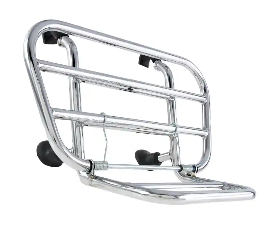 Quantité Limitée Porte-bagages avant pour Vespa PX 80-200ccm, pliable, chrome