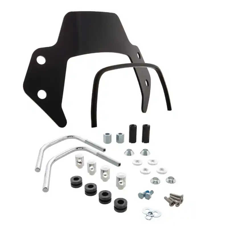 Flyscreen pour Vespa Sprint 50-150ccm 2T/4T, support argenté, teinté noir Remise