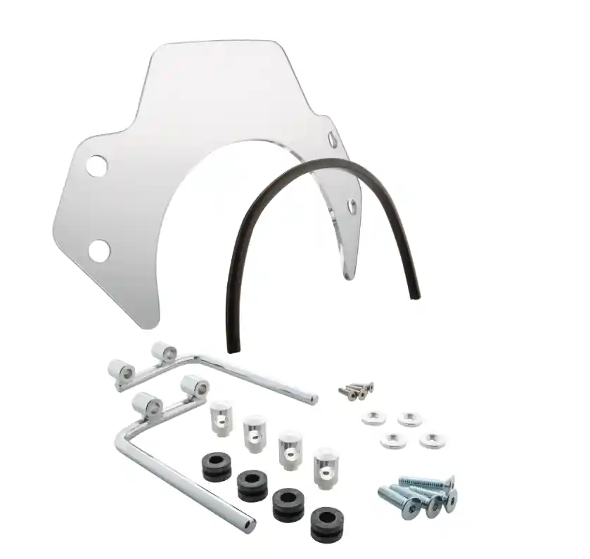Dernière Chance Flyscreen pour Vespa PX 80-200ccm, support argent, clair