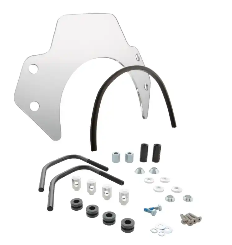 Flyscreen pour Vespa Primavera/Elettrica 50-150ccm 2T/4T, support noir, clair Dernier Modèle