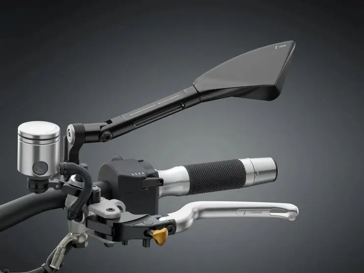 Rétroviseur RIZOMA « TOMOK » droit pour Vespa, noir anodisé Haute Qualité
