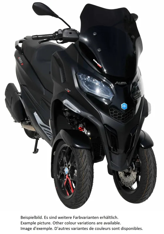 Pare-brise ERMAX Sport pour Piaggio MP3 400 HPE (22-), teinté/light black Must-Have