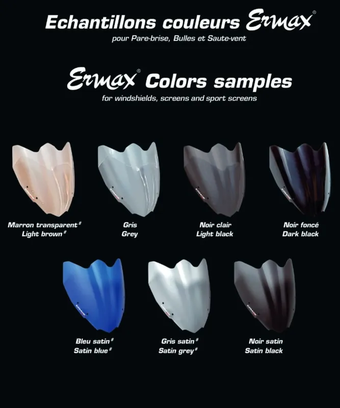 Dernier Modèle Pare-brise ERMAX taille originale pour les modèles Piaggio MP3, gris