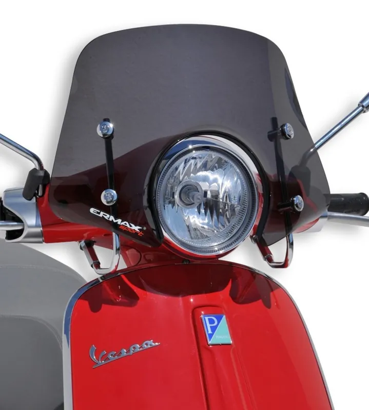 Nouvelle Collection Pare-brise ERMAX Piccolo H 300 mm pour Vespa Primavera 50-150ccm 2T/4T, clair
