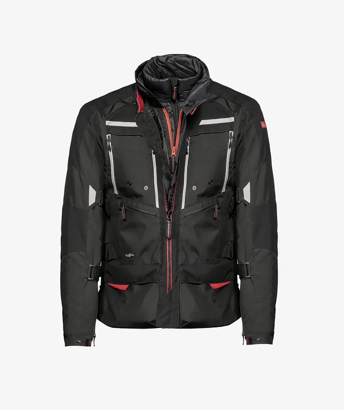 Prix Choc Veste Moto Guzzi « Adventure Touring » noire incl. protections S