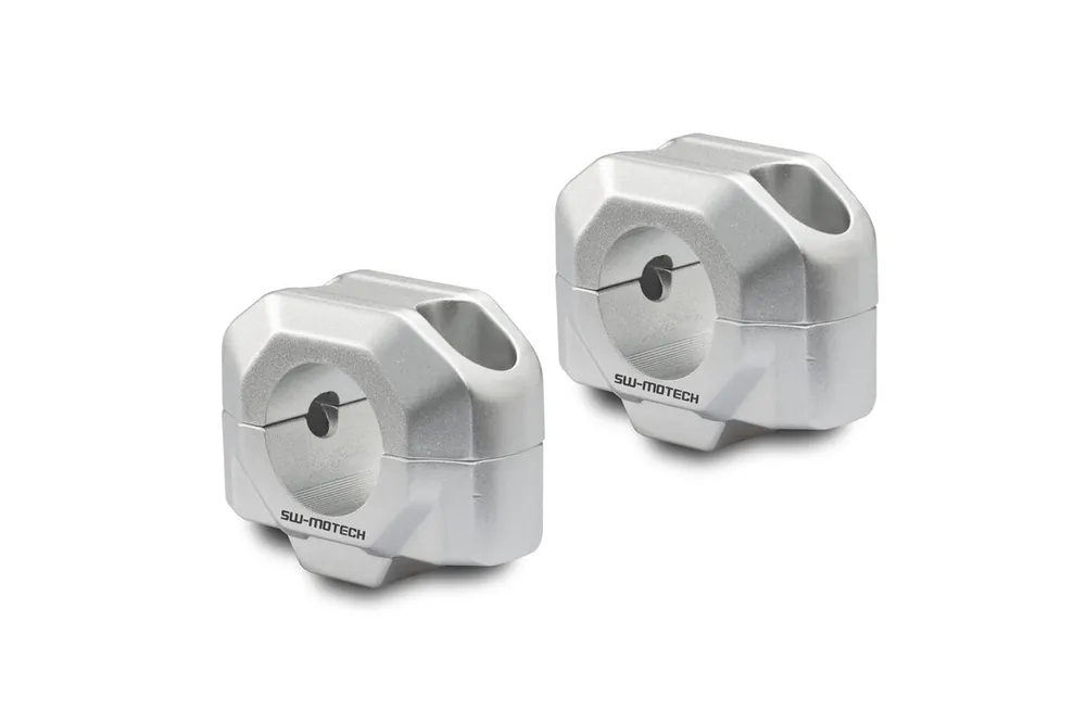 Vente Flash SW-Motech Réhausse de guidon, argent pour guidon Ø 28 mm, H=20 mm pour Honda NX 500 – SW Motech