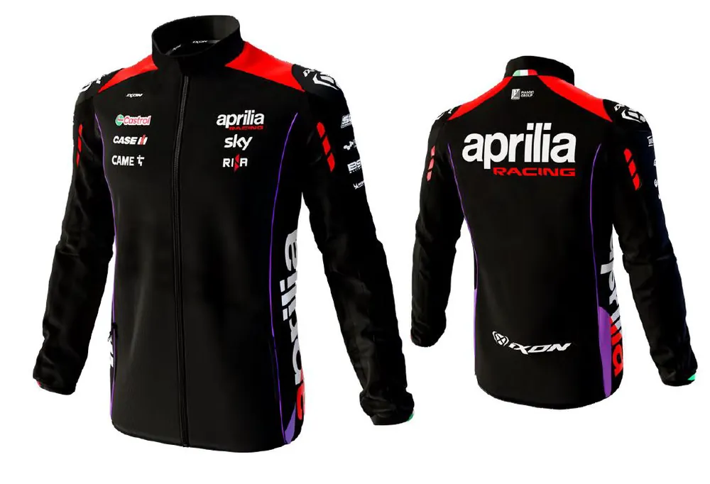 Dernier Modèle Veste softshell Aprilia Racing Replica 2024 pour hommes S