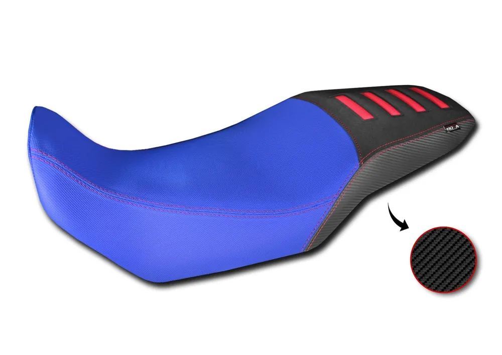 Housse de siège pour Honda XL 750 Transalp, bleu / noir avec inserts rouges Super Prix