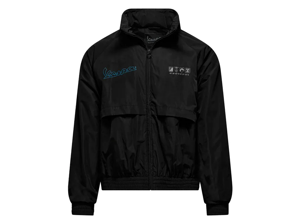 Vespa Windjacke schwarz DEC-Kollektion XS Prix Cassé