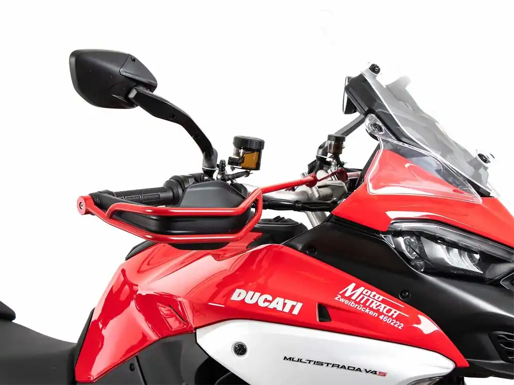 Affaire À Saisir Protège poignée (gauche + droite) rouge pour Ducati Multistrada V4 /S /Pikes Peak /Rally /RS (25-)