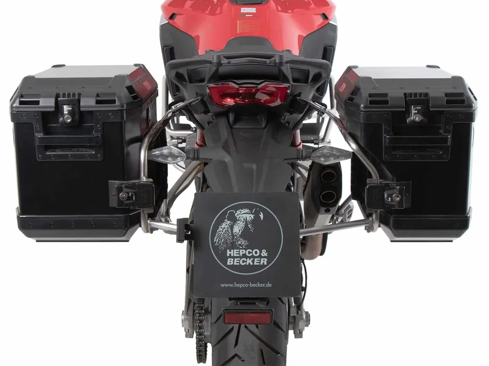 Nouveauté Kit de support de valises Cutout y compris kit de valises Xplorer Cutout noir pour Ducati Multistrada V4 (25-)