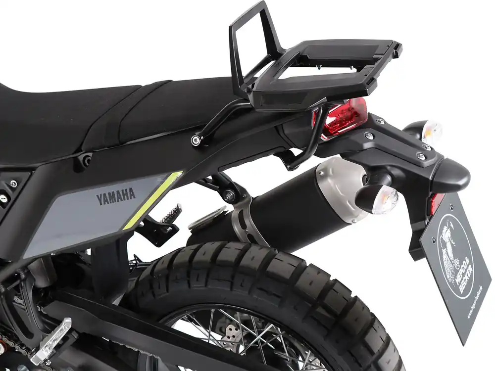 Achat Immédiat Support de top case Alurack noir pour Yamaha Ténéré 700 Rally (25-) Hepco & Becker