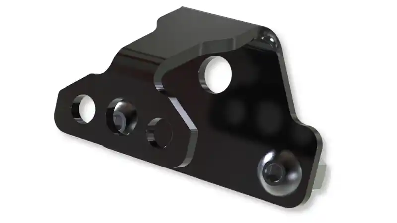 Certifié HIGHSIDER pro Support d&rsquo;éclairage de plaque d&rsquo;immatriculation noir S (1pc)