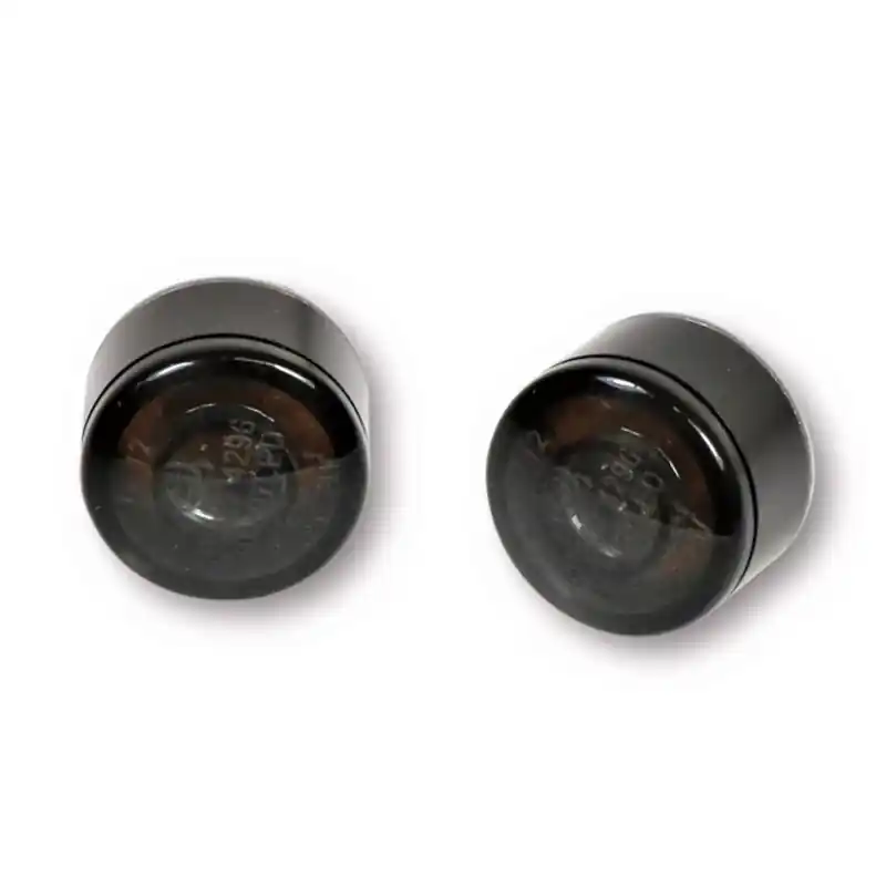 HIGHSIDER Pro Apollo Module de clignotant LED boîtier noir / lentille gris fumée (paire), avant & arrière Paiement Sécurisé