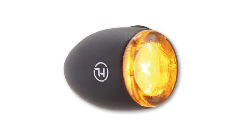 Dernier Modèle HIGHSIDER Pro Proton Two LED Clignotants boîtier noir / lentille gris fumée (paire), avant & arrière