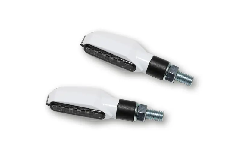 Dernier Modèle HIGHSIDER Smart Multiface LED clignotants boîtier blanc / lentille gris fumée (paire), avant & arrière