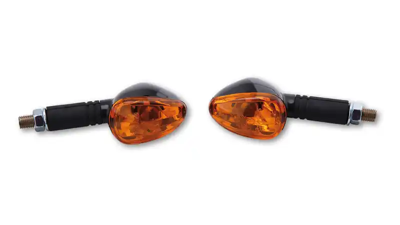 Promotion Saisonnière HIGHSIDER Smart Little Duke Boîtier de clignotant noir / lentille orange (paire), avant & arrière