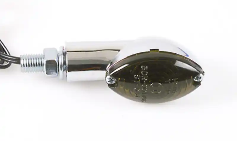 Dernière Chance HIGHSIDER Smart Cateye ampoules mini-clignotants boîtier chromé / lentille gris fumée (paire), avant & arrière
