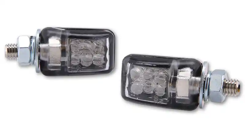 Quantité Limitée HIGHSIDER Smart Picco LED Clignotants boîtier noir / lentille claire (paire), arrière