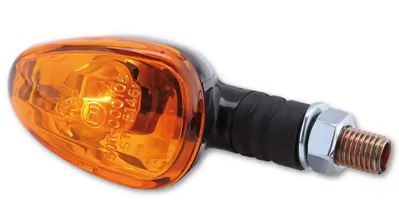 HIGHSIDER Smart Little Duke ampoules mini-clignotants boîtier noir / lentille orange (paire), avant & arrière Commander Vite