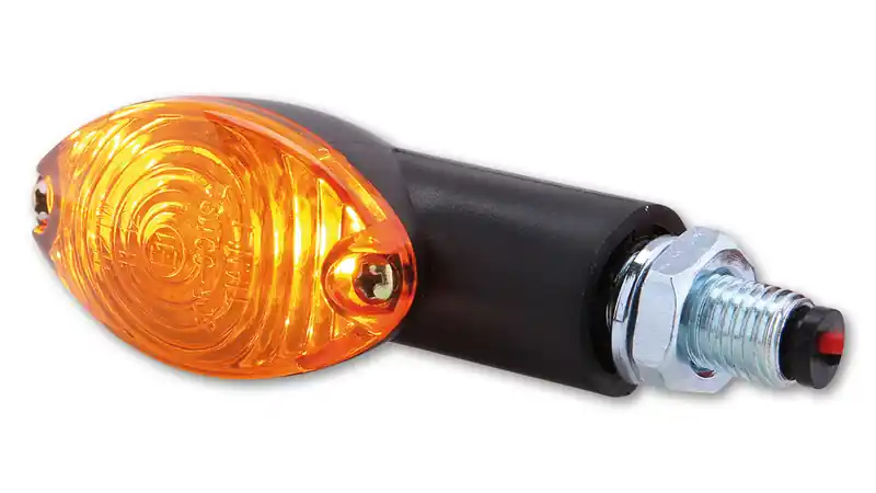 Meilleure Vente HIGHSIDER Smart Cateye ampoules mini-clignotants boîtier noir / lentille orange (paire), avant & arrière