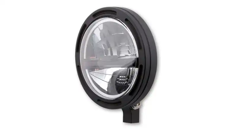 Expédition Rapide HIGHSIDER pro 5 3/4 pouces Phare Frame-R2 type 5 LED noir Fixation inférieure
