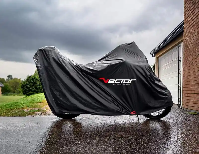 Nouvel Arrivage VECTOR H2O Bâche intérieure/extérieure pour moto/scooter avec top case pare-brise haut - Noir