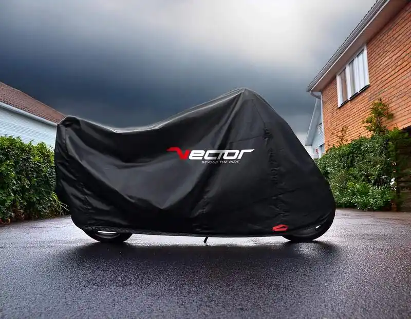 Usine Directe VECTOR H2O Bâche de protection intérieure/extérieure pour moto/scooter – Noir – M