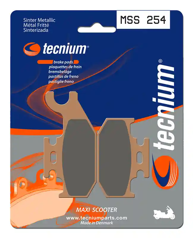 Meilleure Vente Plaquettes de frein Tecnium Maxi Scooter en métal fritté - MSS254
