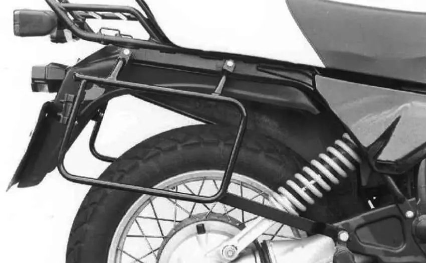 Support de valises latérales vissé fixe noir pour BMW R 80 GS (88-94)/R 100 GS (87-94) Hepco & Becker Authentique