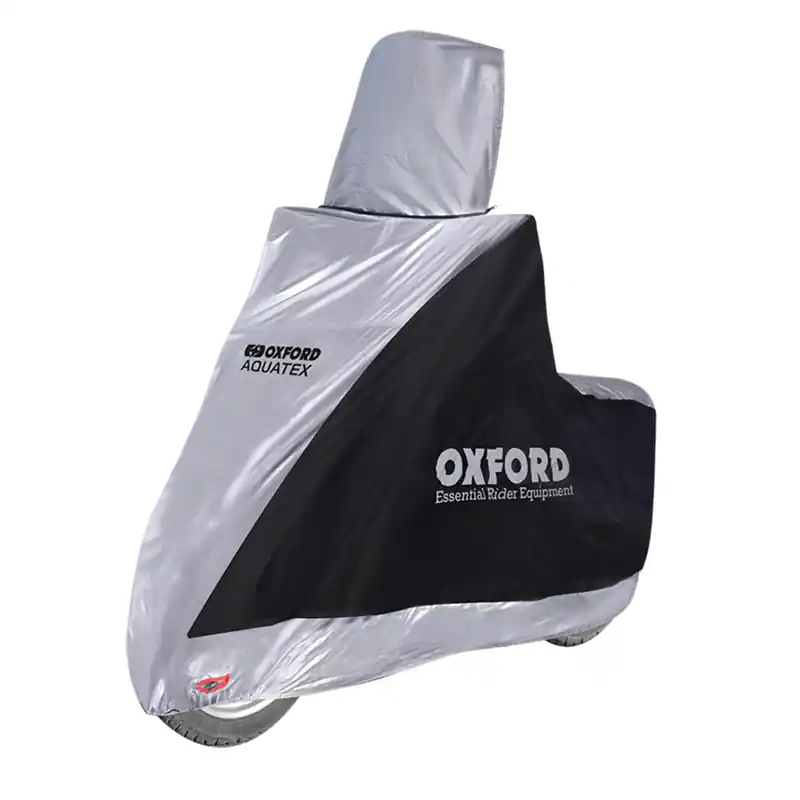 Oxford Indoor / Outdoor Abdeckplane Aquatex Schwarz/Silber – Scooter – mit Windscreen – S Commander Vite