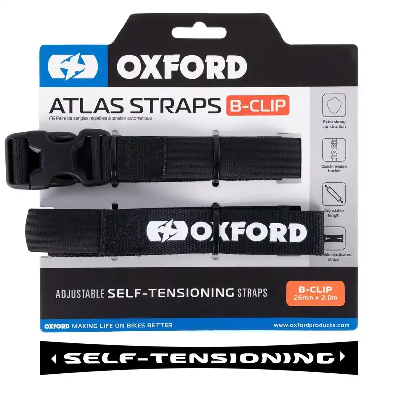 Promotion Saisonnière Oxford Atlas B-Clip 26mm x 2.0M Schwarz (Paar)