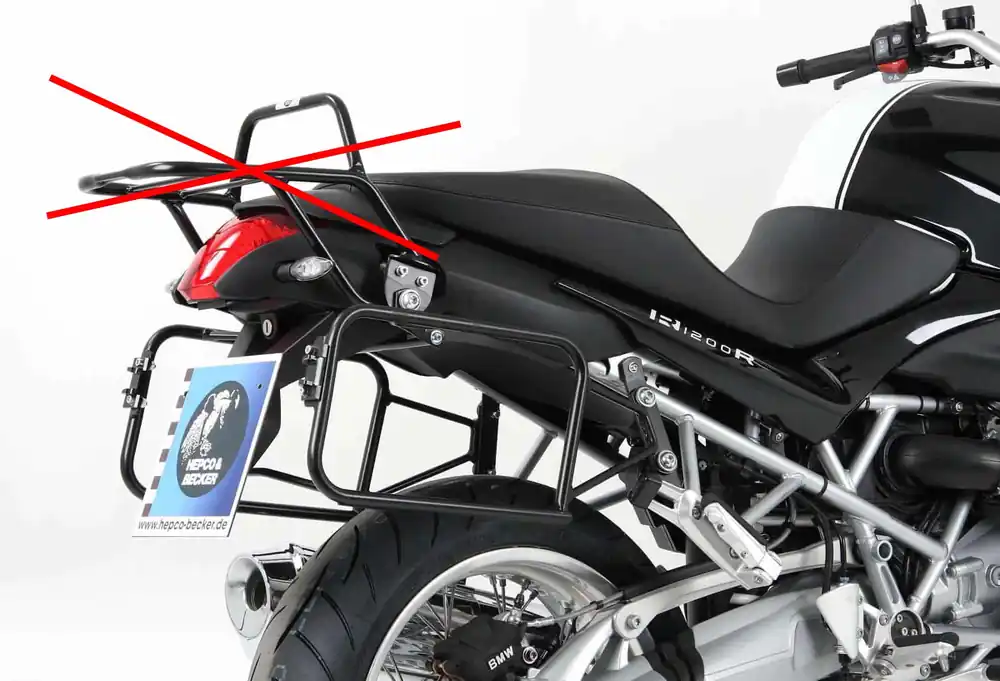 Expédition Rapide Porte-bagages latéraux Lock-it noir pour BMW R 1200 R (06-10) Hepco & Becker