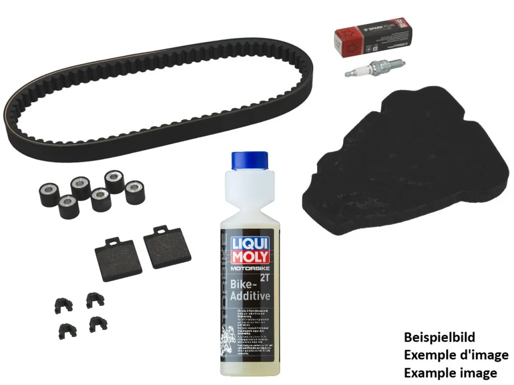 Pas Cher Inspektionskit Premium (OEM) mit Bremsbelägen + Additiv Piaggio NRG Power 2007-2014