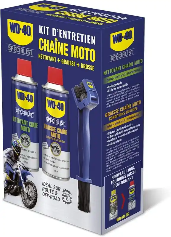 Vente Directe WD-40 Specialist Motorrad-Kettenpflege-Set – 2x Spray 400 ml