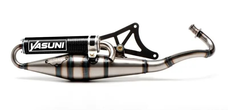 Yasuni Scooter Z Komplett Auspuff – Stahl/Carbon Look Commander Vite