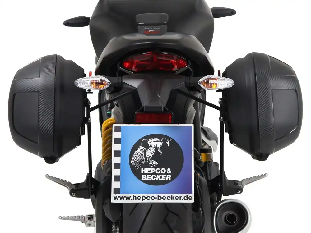 Affaire À Saisir Support latéral C-Bow noir pour Ducati Monster 797 (17-20) Hepco & Becker