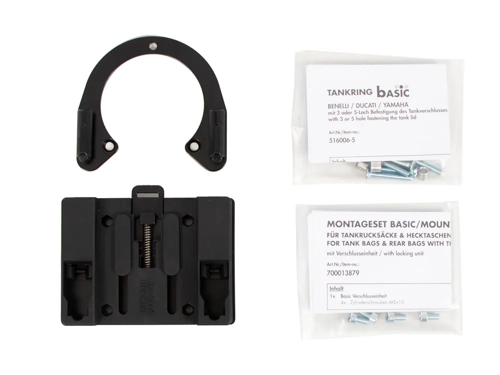 Bon Marché Anneau de réservoir Basic avec unité de fermeture de la sacoche de réservoir pour Ducati Monster 1200 R (16-20) Hepco & Becker