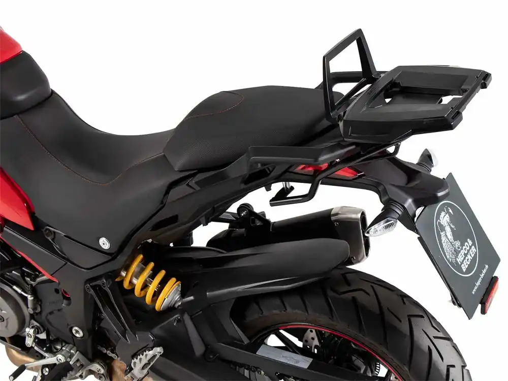 Support de topcase Alurack noir pour Ducati Multistrada 1200 Enduro (16-18) Hepco & Becker Jusqu&rsquo;à Épuisement Des Stocks