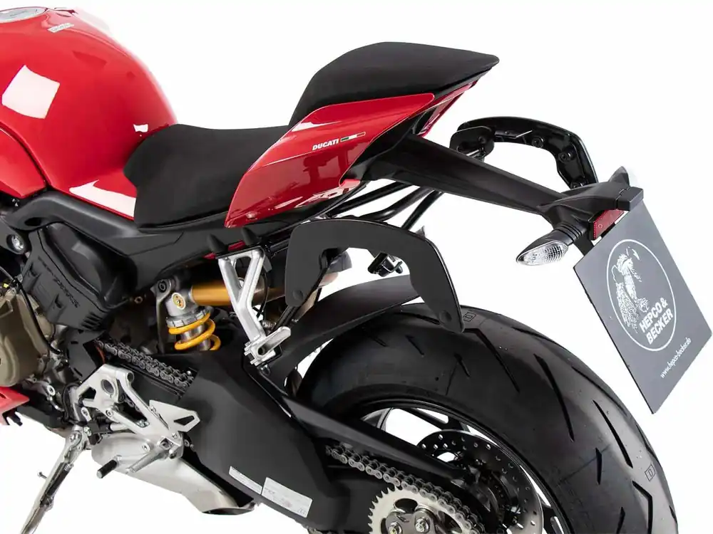 Authentique Supports latéraux C-Bow noirs pour Ducati Panigale V4 /S /R (18-24) d&rsquo;origine Hepco & Becker