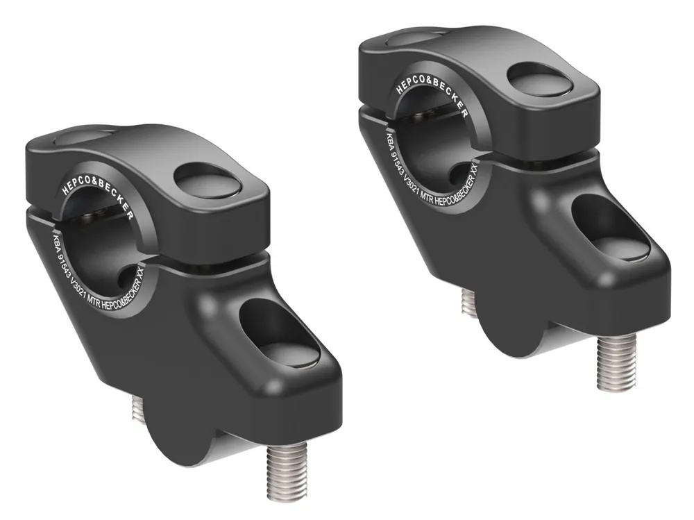 Livraison Express Réhausse de guidon H=30 mm avec déport 21 mm arrière pour Honda CB 500 F (13-18) Hepco & Becker Noir