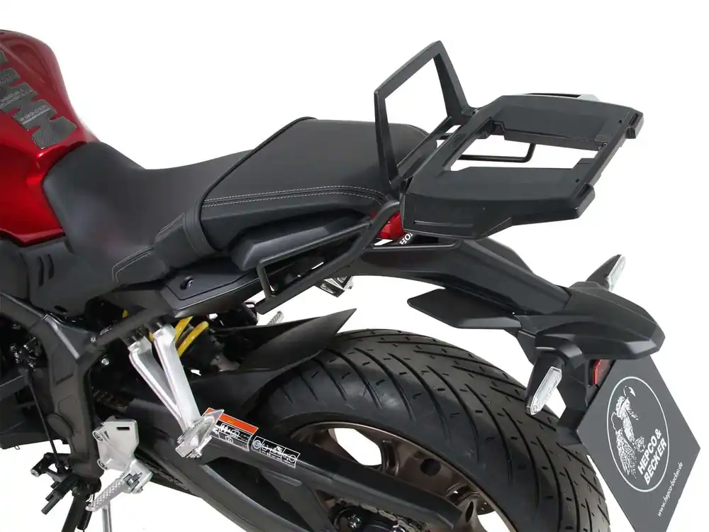 Support de topcase Alurack noir pour Honda CBR 650 R (19-20) Hepco & Becker Pas Cher