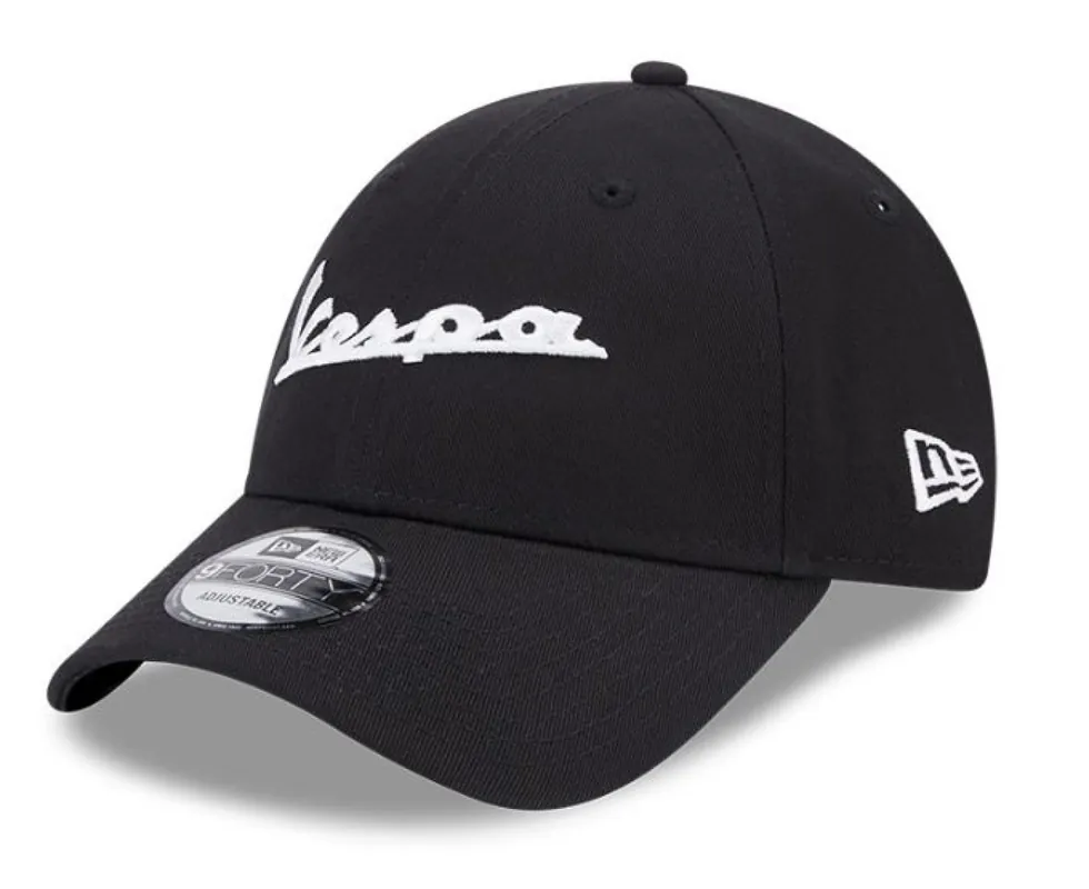 Casquette de baseball Vespa New Era 9Forty noire Promotion