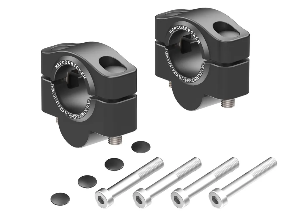 Usine Directe Réhausse de guidon H=20 mm pour Honda NT 1100 (22-24) Hepco & Becker Noir