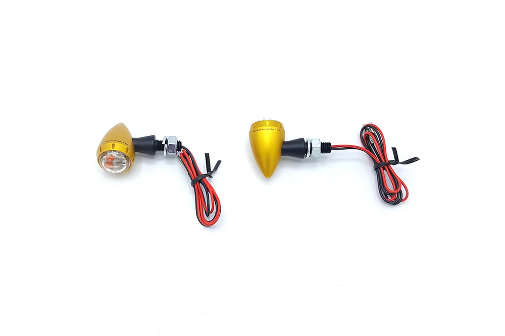 Authentique Barracuda Blinker S-LED 3 B-LUX mit integriertem Rück- und Bremslicht gold
